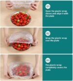 100 Pcs Fresh Storage Bag Covers – Reusable Elastic Food Covers - Image 3