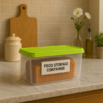Food Storage Container – Hard Plastic with Random Color Cap & Handle (Imported Product) - Image 2