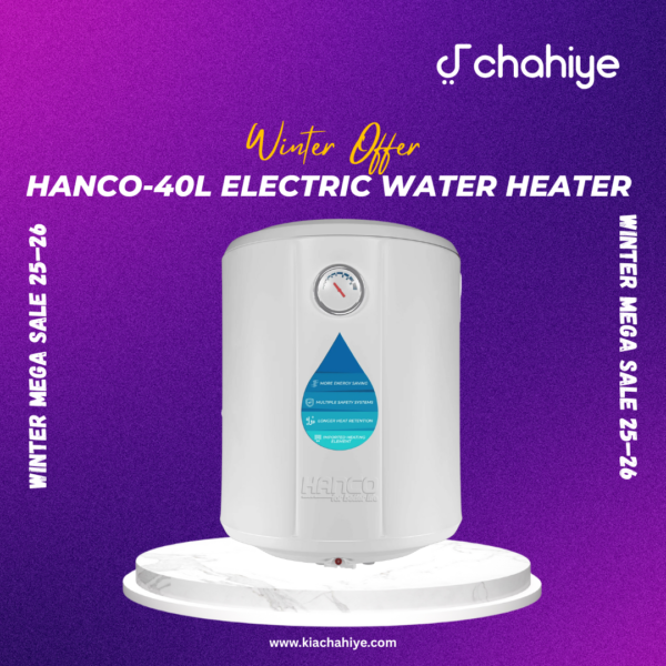 Hanco 40L Semi Instant Electric Water Heater – Smart Geyser with Energy Saving & Temperature Control