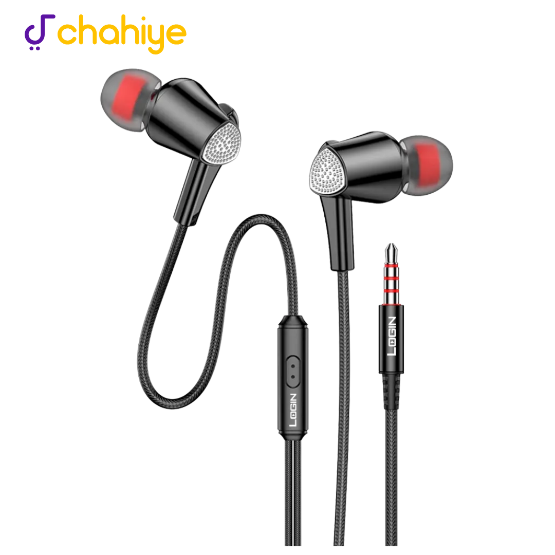 Login L-303 Handsfree Earphones – Clear Sound, Deep Bass, TPE Wire, Full Ear, 1.2M Cable Login L-303 Handsfree Earphones – Clear Sound, Deep Bass, TPE Wire, Full Ear, 1.2M Cable