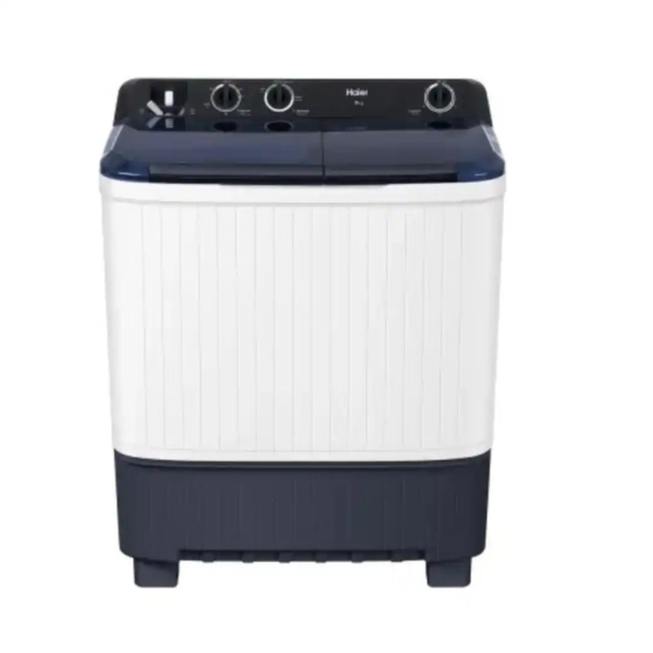 Haier HWM 100-1217 Twin Tub Washing Machine – Semi Automatic Washer & Spinner | 10kg Capacity, Heavy Duty, Energy Efficient