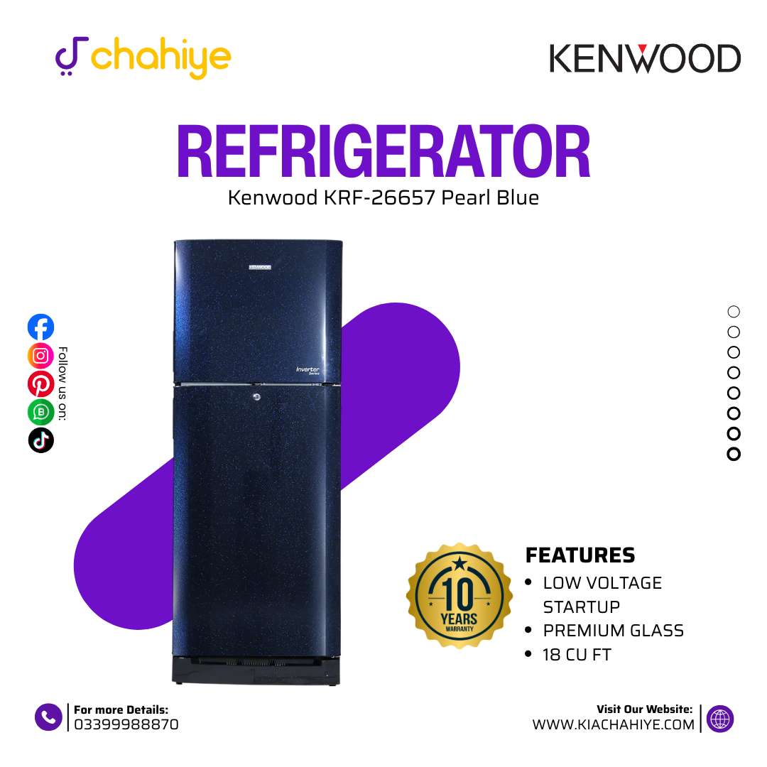 Kenwood 18 Cu Ft KRF-26657 Pearl Blue Kenwood 18 Cu Ft KRF-26657 Pearl Blue