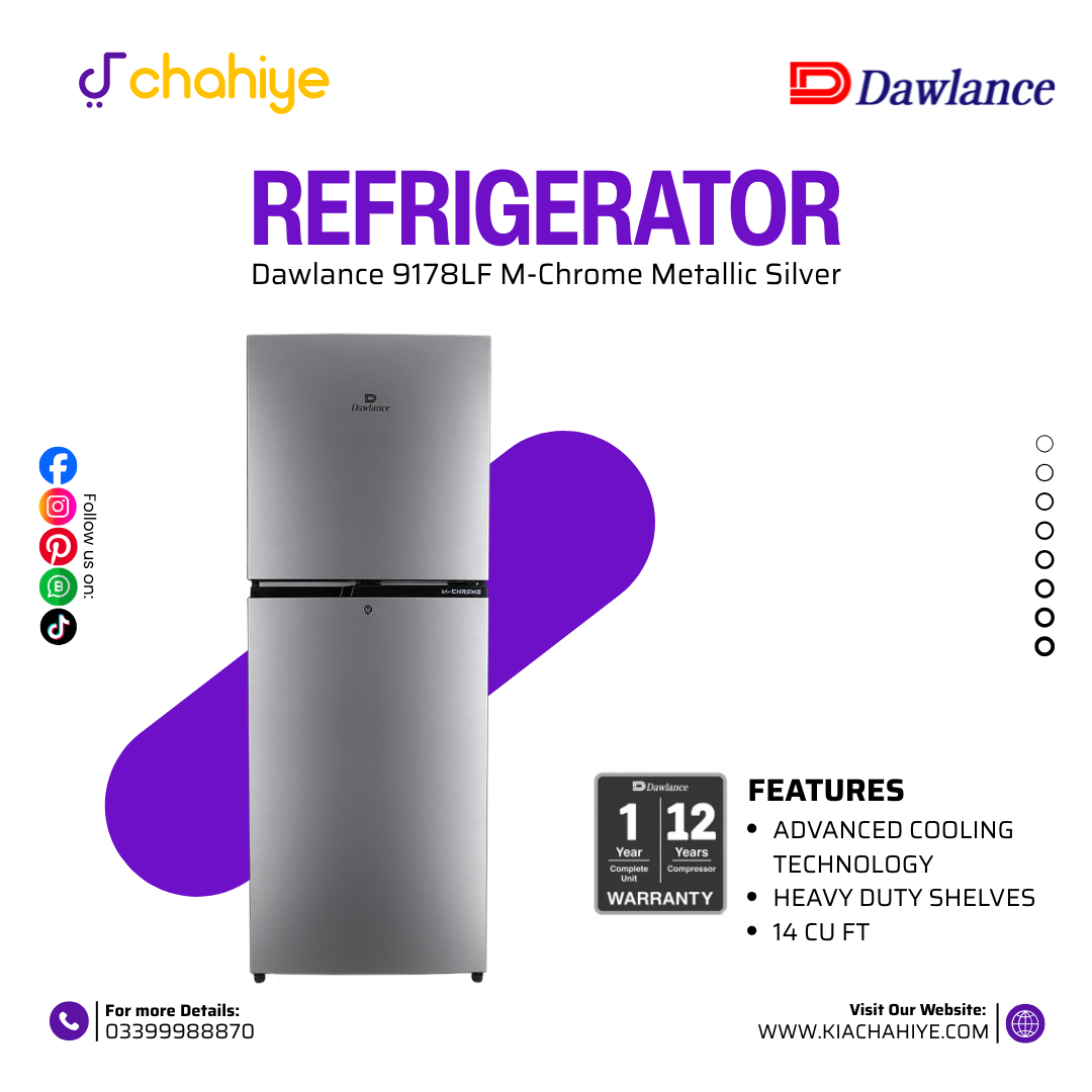 Dawlance 14 Cu Ft 9178 LF M-Chrome Dawlance 14 Cu Ft 9178 LF M-Chrome