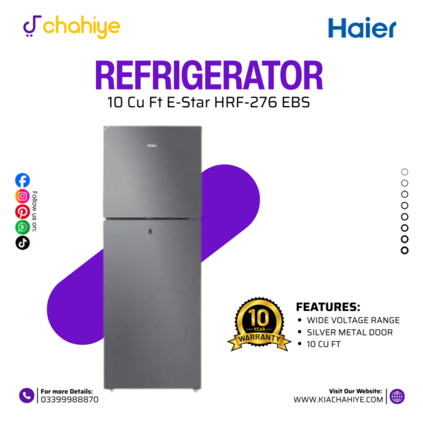 Haier 10 Cu Ft E-Star HRF-276 EBS