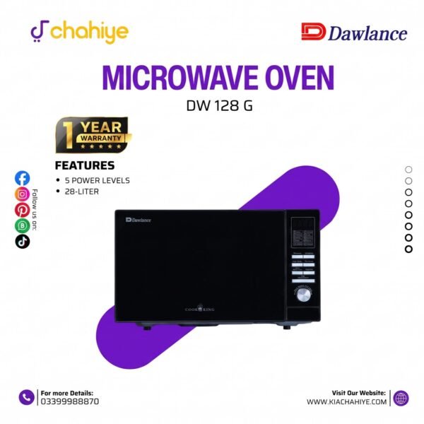Dawlance 28L DW-128 G Grill Microwave