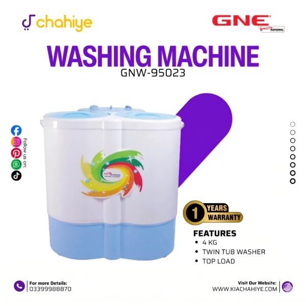 Gaba National GNW-95023 Twin Tub Baby Washing Machine – Blue