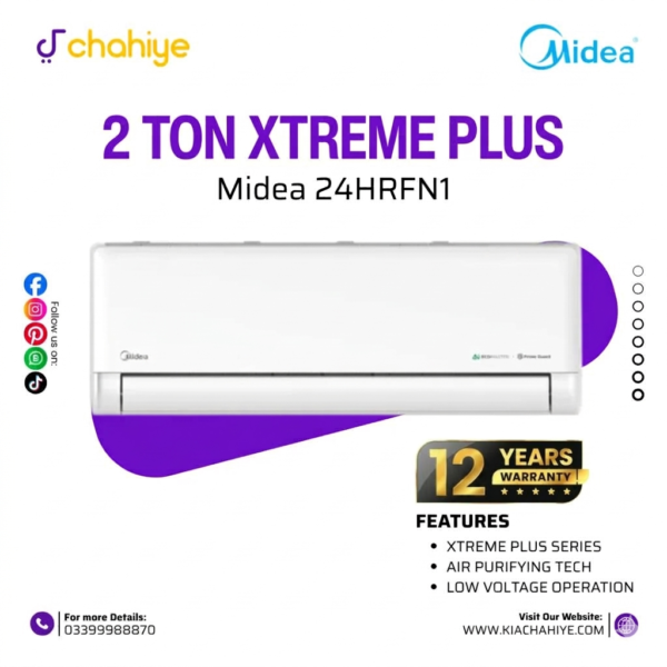 Midea 2 Ton Xtreme Plus MSEZ2C-24HRFN1 DC Inverter Heat & Cool Split Air Conditioner