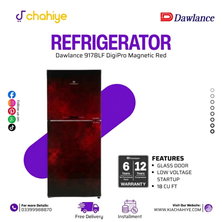 Dawlance 14 CFT 9178LF DigiPro Red Fridge