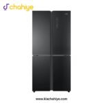 Haier HRF-578 TBG 20 Cu Ft Black Glass T-Door Twin Inverter Refrigerator