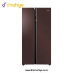 Haier HRF-622 ICG 22 Cu Ft Chocolate Glass Side by Side Twin Inverter Refrigerator