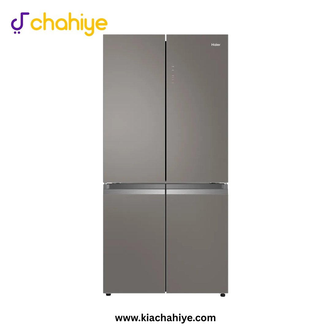 HRF-678-TGG Haier HRF-678 TGG 24 Cu Ft Golden Glass T-Door Twin Inverter Refrigerator - Image 1