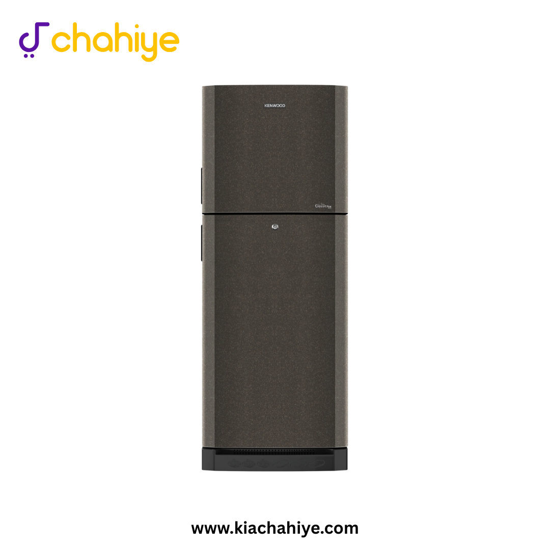 380_PGY_1 Kenwood 9 Cu Ft Brown Glass Door Direct Cool Non-Inverter Refrigerator - KRF-22257 GD PGY New Classic Plus - 12 Years Compressor Warranty - Image 1
