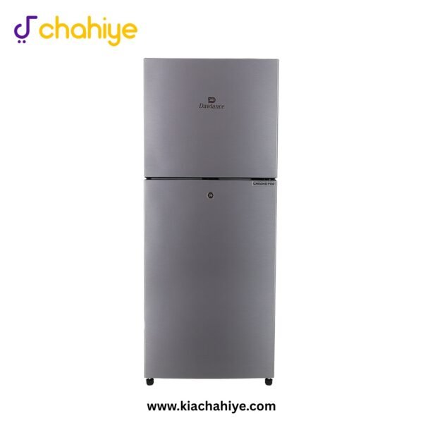 Dawlance 8 Cu Ft Hairline Silver Steel Door Direct Cool Inverter Refrigerator - 9140WB Chrome Pro - 12 Years Compressor Warranty