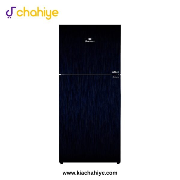 Dawlance 14 Cu Ft Midnight Blue Glass Door Direct Cool Inverter Refrigerator - 9178LF IceMax - 12 Years Compressor Warranty
