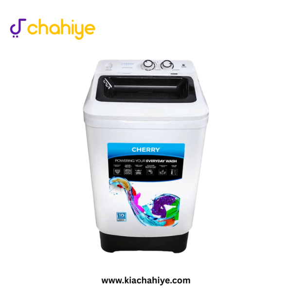 Cherry 10 Kg White and Grey Semi-Automatic Single Tub Washing Machine - CW-410 EZ Tray - 10 Years Motor Warranty