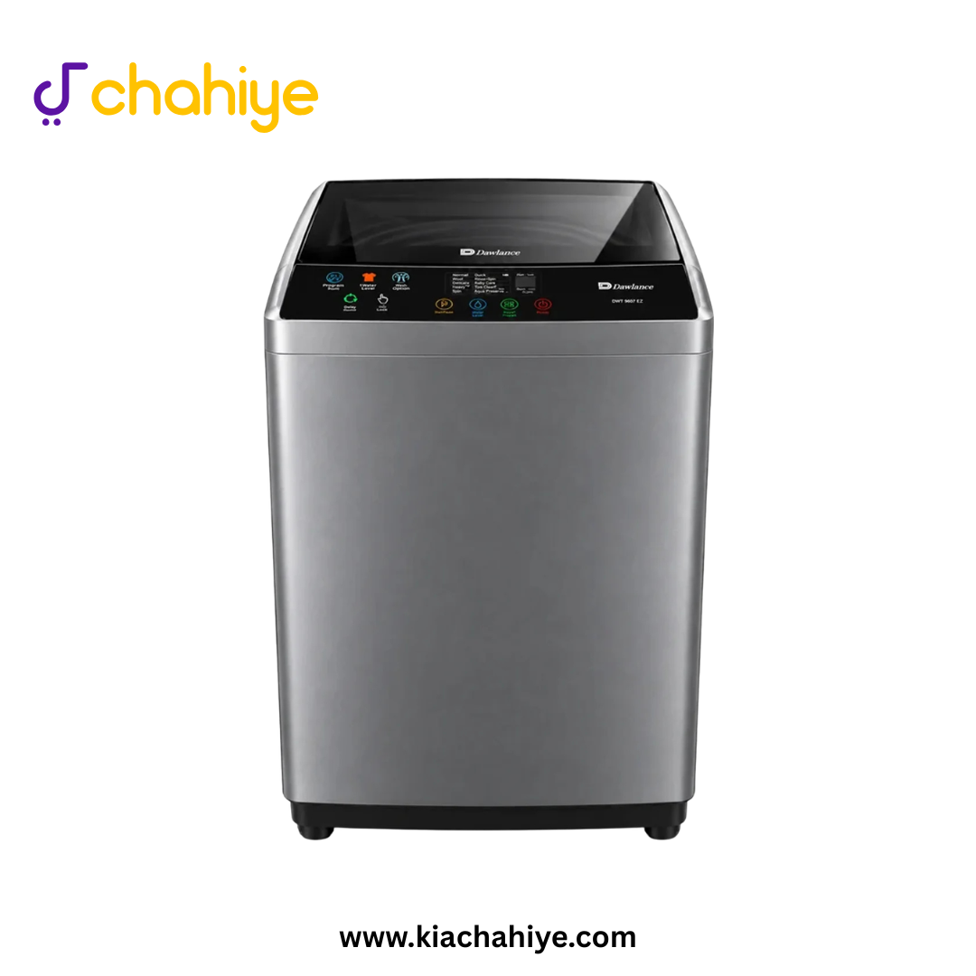 DAWLANCE DWT 9057 EZ PLATINUM GREY_1 Dawlance 9.5 Kg Platinum Grey Inverter Top Load Washing Machine - DWT 9057 EZ EZ Wash - 12 Years Motor Warranty - Image 1