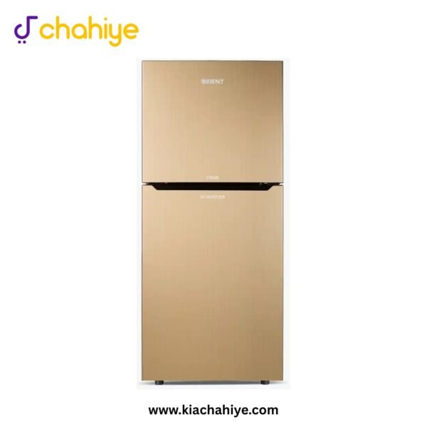 Orient 9 Cu Ft Hairline Golden VCM Door Direct Cool Inverter Refrigerator - Etron 265I - 3 Years Compressor Warranty