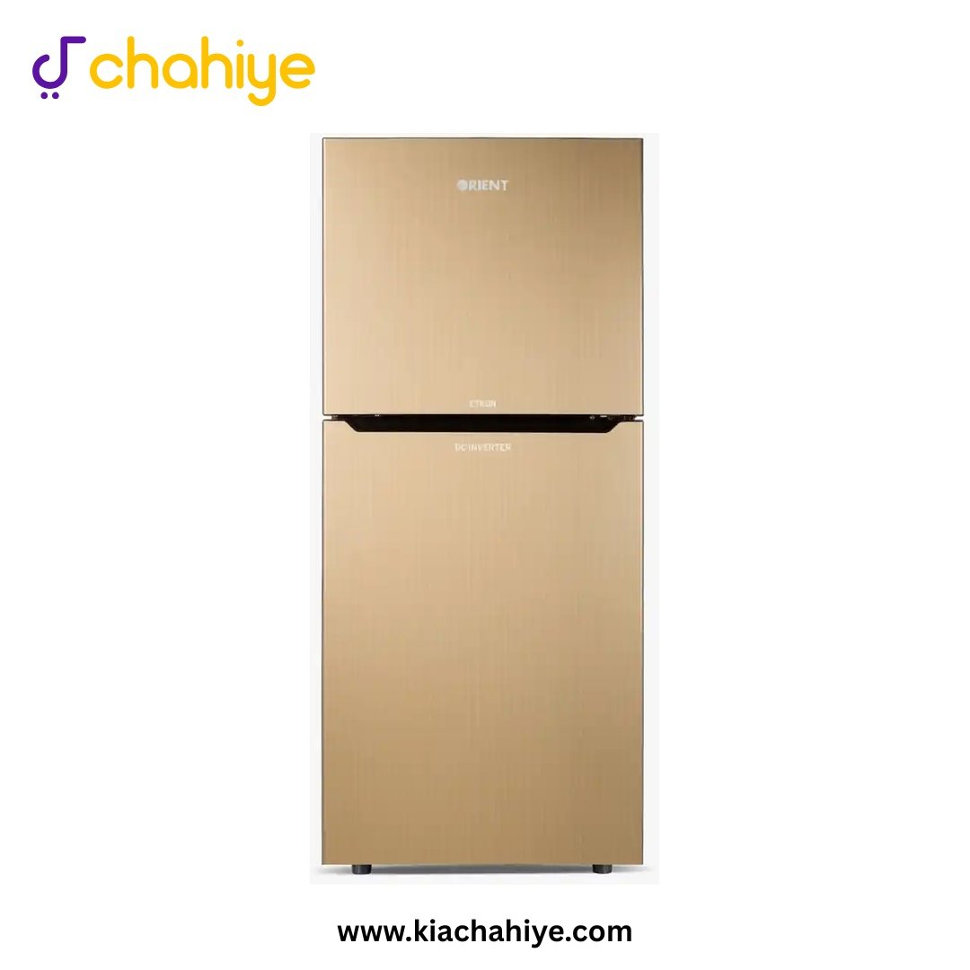 ETRON_265I_GOLDEN_1 Orient 9 Cu Ft Hairline Golden VCM Door Direct Cool Inverter Refrigerator - Etron 265I - 3 Years Compressor Warranty - Image 1