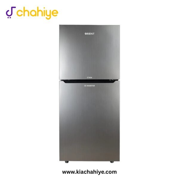 Orient 14 Cu Ft Hairline Silver VCM Door Direct Cool Inverter Refrigerator - Etron 385I - 3 Years Compressor Warranty