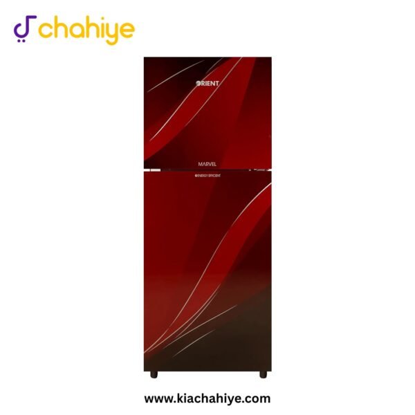 Orient 15 Cu Ft Blaze Red Glass Door Direct Cool Non-Inverter Refrigerator - Marvel 410 - 3 Years Compressor Warranty