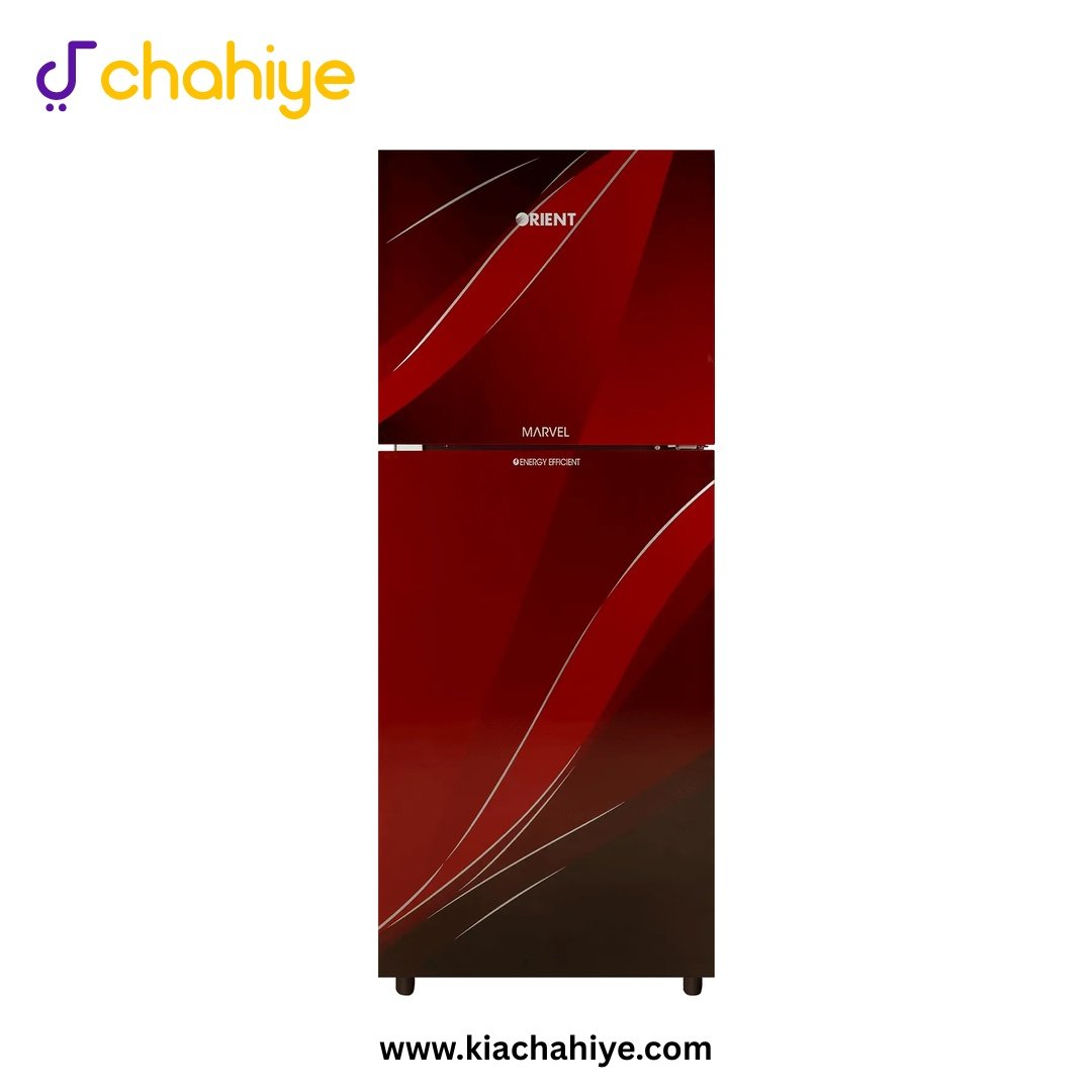 GD410_MARVEL_BLAZE_ORIENT_PAKISTAN_RED_1 Orient 15 Cu Ft Blaze Red Glass Door Direct Cool Non-Inverter Refrigerator - Marvel 410 - 3 Years Compressor Warranty - Image 1