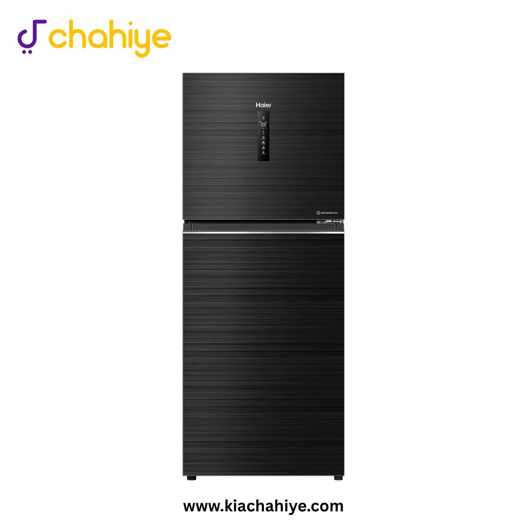 HRF-418TIFBU1_1 Haier 15 Cu Ft Black Glass Door Direct Cool Inverter Refrigerator - HRF-418TIFBU1 Twin Inverter Smart - 10 Years Compressor Warranty - Image 1