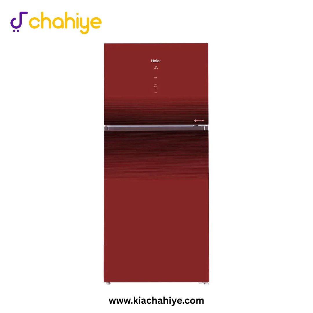 HRF-538TIDRA_RED_1 Haier 19 Cu Ft Red Glass Door Direct Cool Inverter Refrigerator - HRF-538TIDRA Twin Inverter Digital - 10 Years Compressor Warranty - Image 1