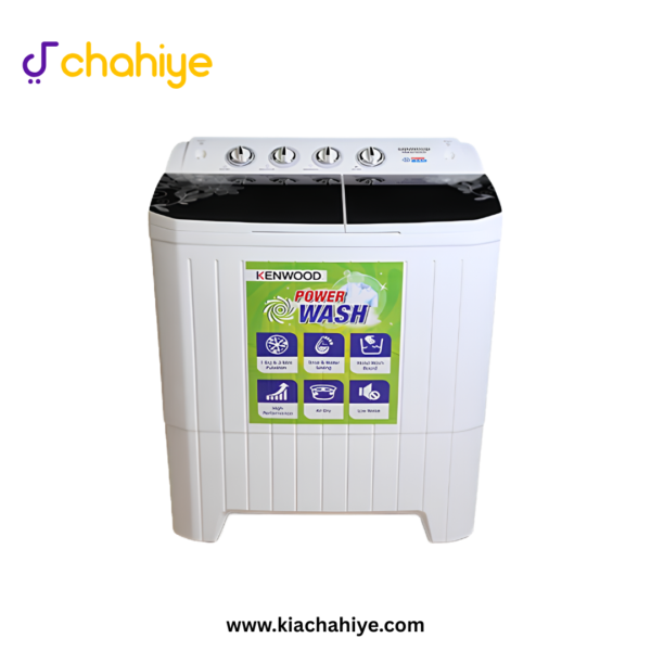 Kenwood 11 Kg Black Semi-Automatic Twin Tub Washing Machine - KWM-231159 SAG Power Wash - 10 Years Motor Warranty