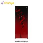PEL 9 Cu Ft Red Blaze Glass Door Direct Cool Inverter Refrigerator - PRINVOGD-2550 InverterOn Curved - 10 Years Compressor Warranty