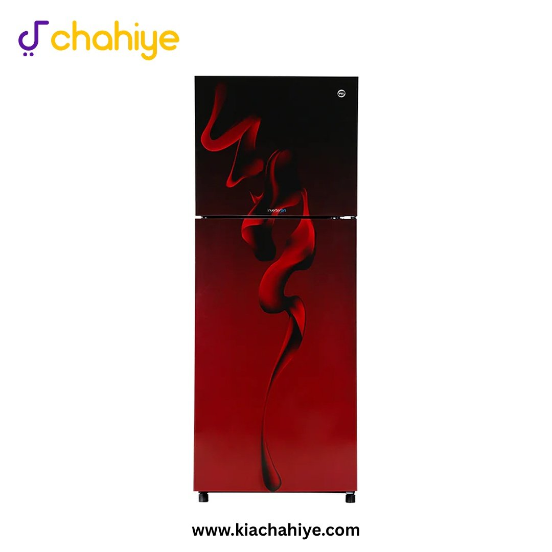 PRINVOGD-2550_ULTRA_CURVED_RED_1 PEL 9 Cu Ft Red Blaze Glass Door Direct Cool Inverter Refrigerator - PRINVOGD-2550 InverterOn Curved - 10 Years Compressor Warranty - Image 1