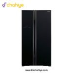 Hitachi 21 Cu Ft Glass Black Side-by-Side Glass Door No-Frost Inverter Refrigerator - R-S700PUKD GBK Side-by-Side Frameless Glass - 3 Years Compressor Warranty