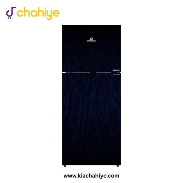 Dawlance 10 Cu Ft Midnight Blue Glass Door Direct Cool Inverter Refrigerator - 9160LF IceMax - 12 Years Compressor Warranty