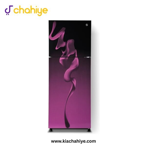 PEL 13 Cu Ft Purple Blaze Glass Door Direct Cool Inverter Refrigerator - PRINVOGD-6360 InverterOn Curved - 10 Years Compressor Warranty